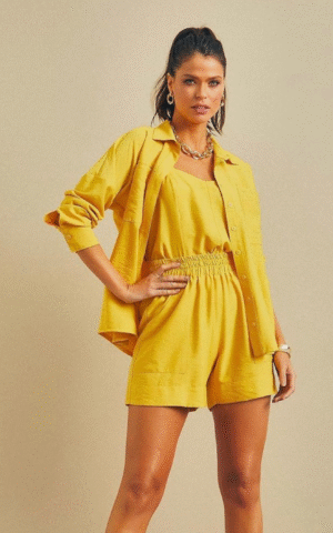 MUSTARD TAILORING CROP TOP