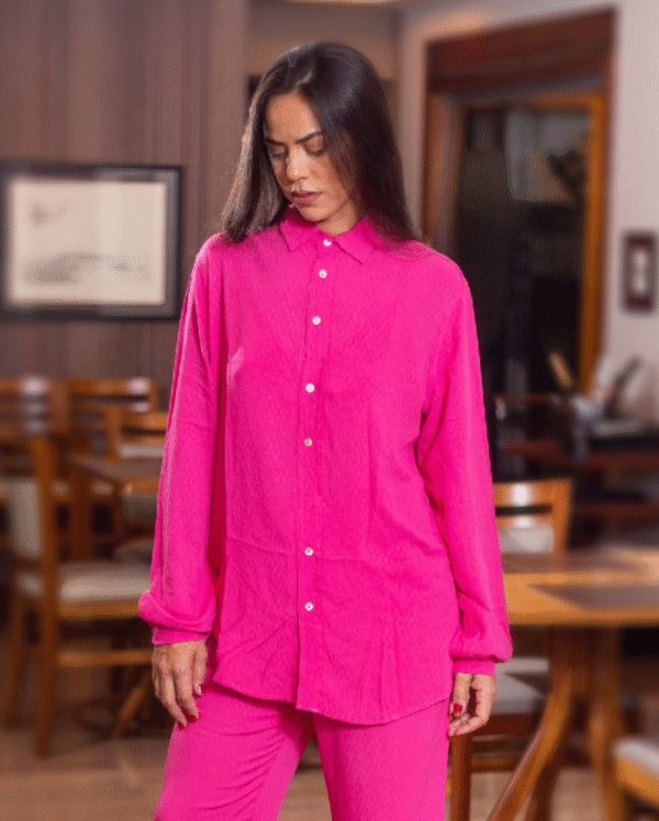 FUCHSIA OVERSIZED SHIRT - Image 2